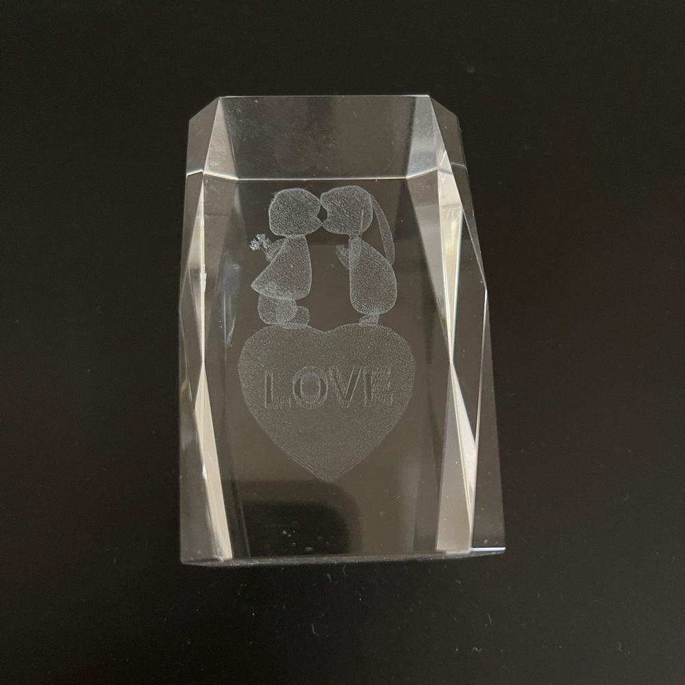 3D Crystal Laser Etched Decoration/Paper Weight